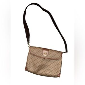 Gucci small GG Tan and Brown Crossbody Bag